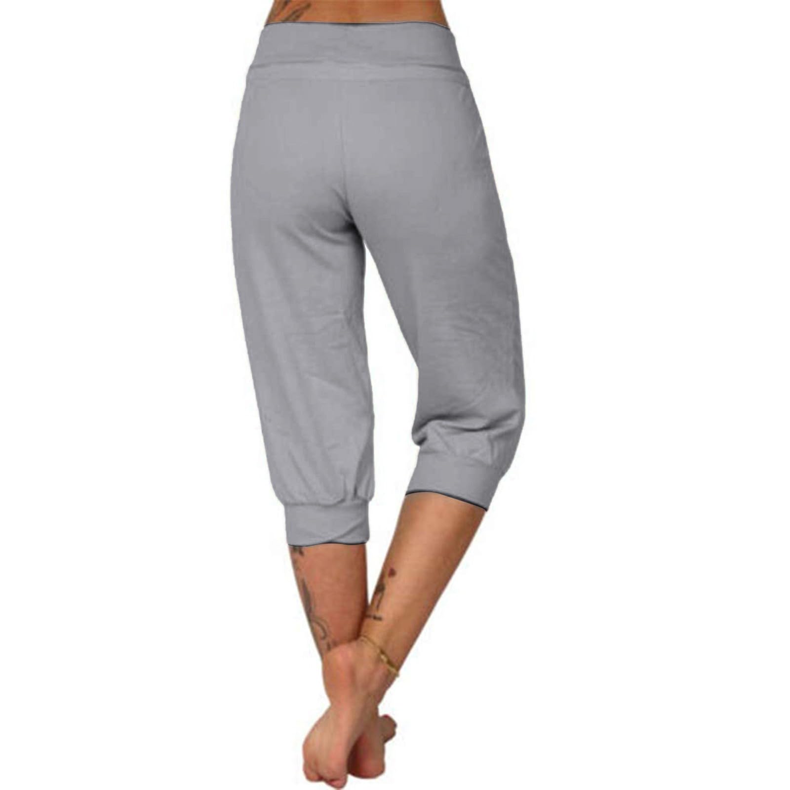 Women's Casual Elastic Shorts - Fashion Solid Pants for Summer Outings