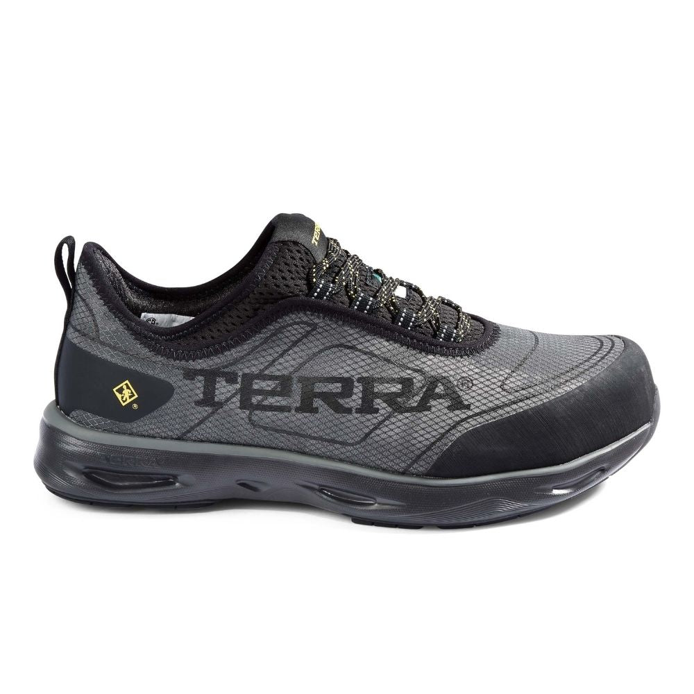 Terra Lites Unisex Composite Toe Athletic Safety Shoes TR0A4NRBBG - Black/Grey Work Sneakers for Construction, Warehouse & Industrial Safety | Lightweight & Comfortable