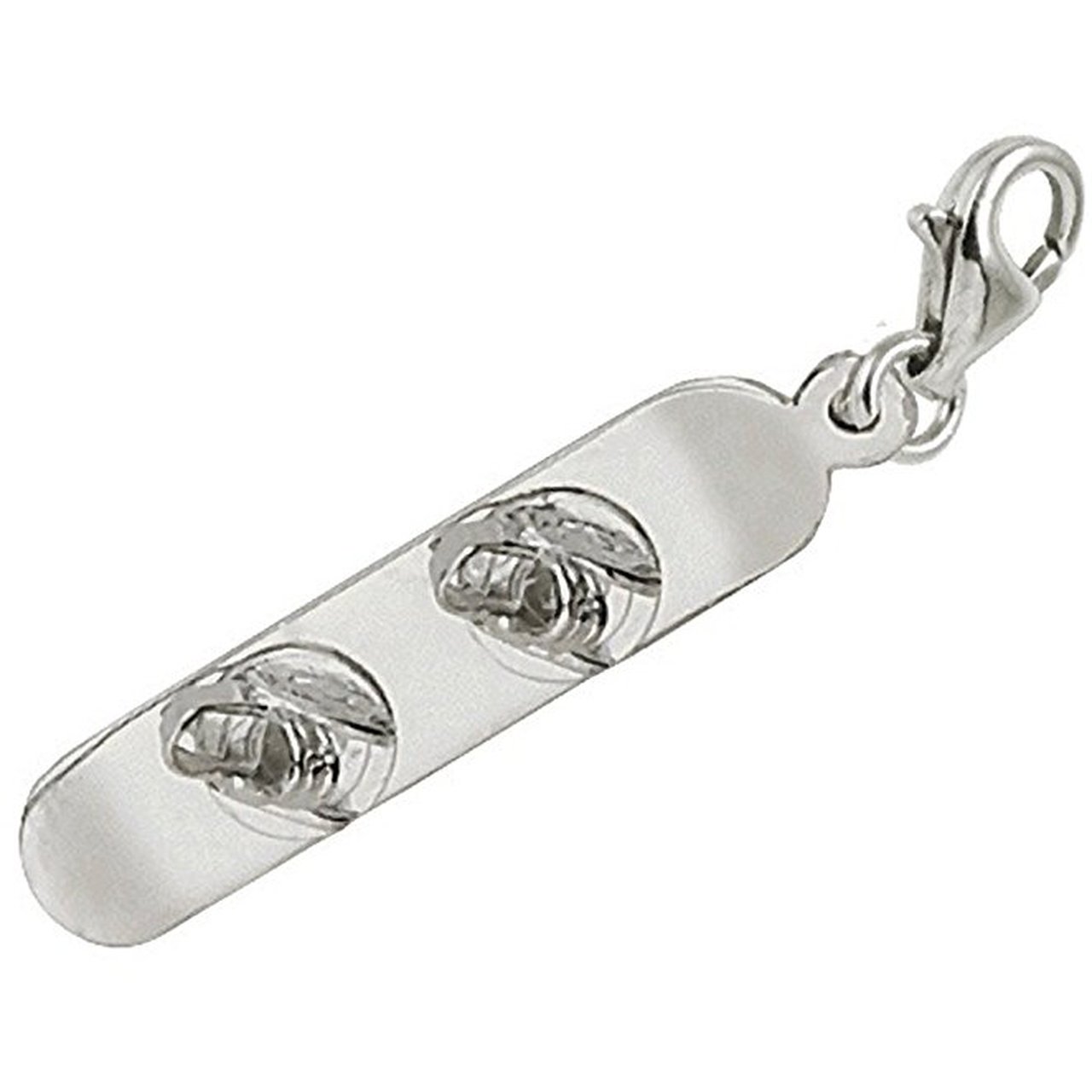 Snowboard Charm Pendant with Lobster Claw Clasp - Jewelry Charms for Bracelets & Necklaces - Perfect for Winter Sports Enthusiasts & Snowboarding Gifts