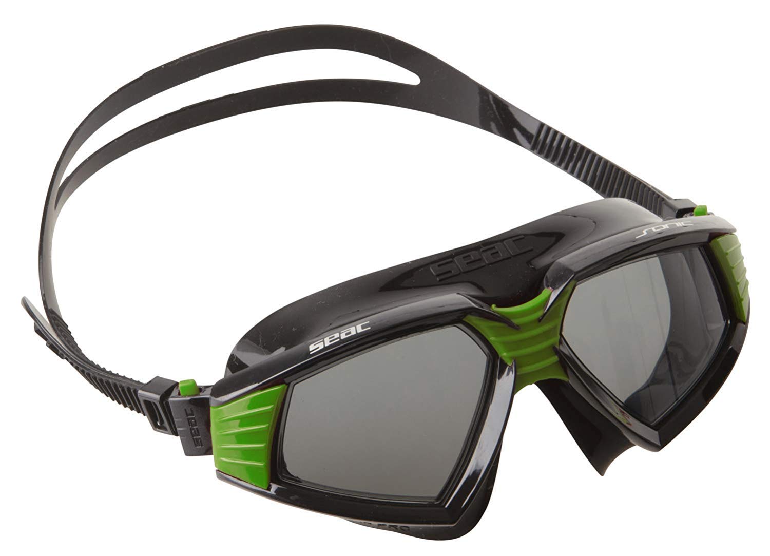 SEAC Sonic Clear Silicone Swim Goggles - 100% UV Protection, Anti-Fog, Leak-Proof for Adults & Kids - Perfect for Swimming, Snorkeling & Water Sports