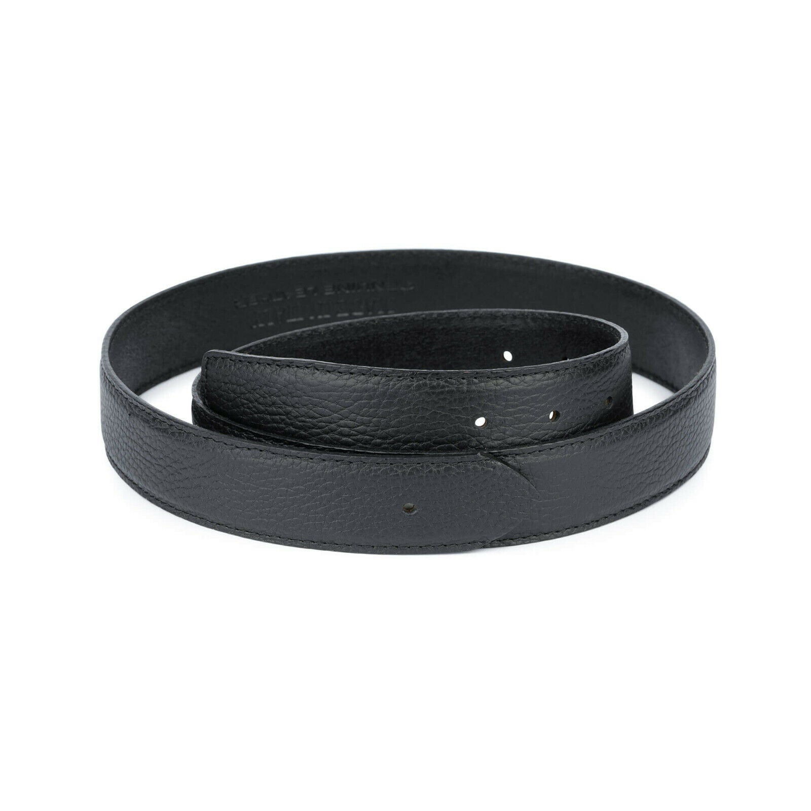 Original Leather Belt Strap Replacement for Louis Vuitton 35mm Buckles - Genuine Black Calfskin - Perfect for Casual, Business & Formal Wear