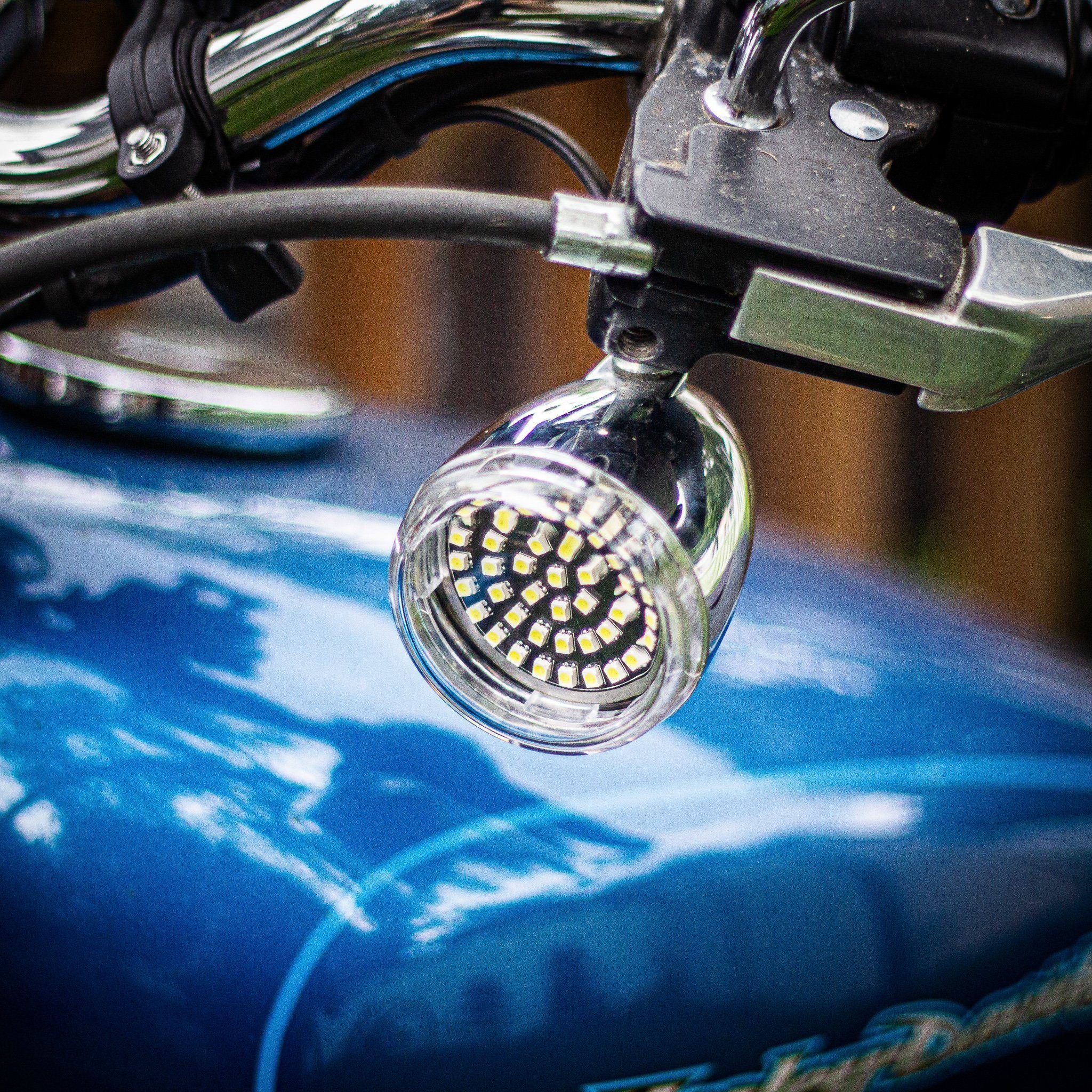 Eagle Lights Midnight Edition LED Turn Signal Kit for Harley Davidson - 1157 Front & Rear Bulbs - High Visibility Day & Night Riding - Perfect for Custom Motorcycles & Cruisers