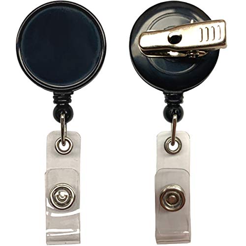 Superhero Retractable ID Badge Holder - Swivel Alligator Clip with Metal Frame for Nurses, Teachers, Security (Strange CF SA) | Perfect for Conventions, Hospitals & Office Workplaces