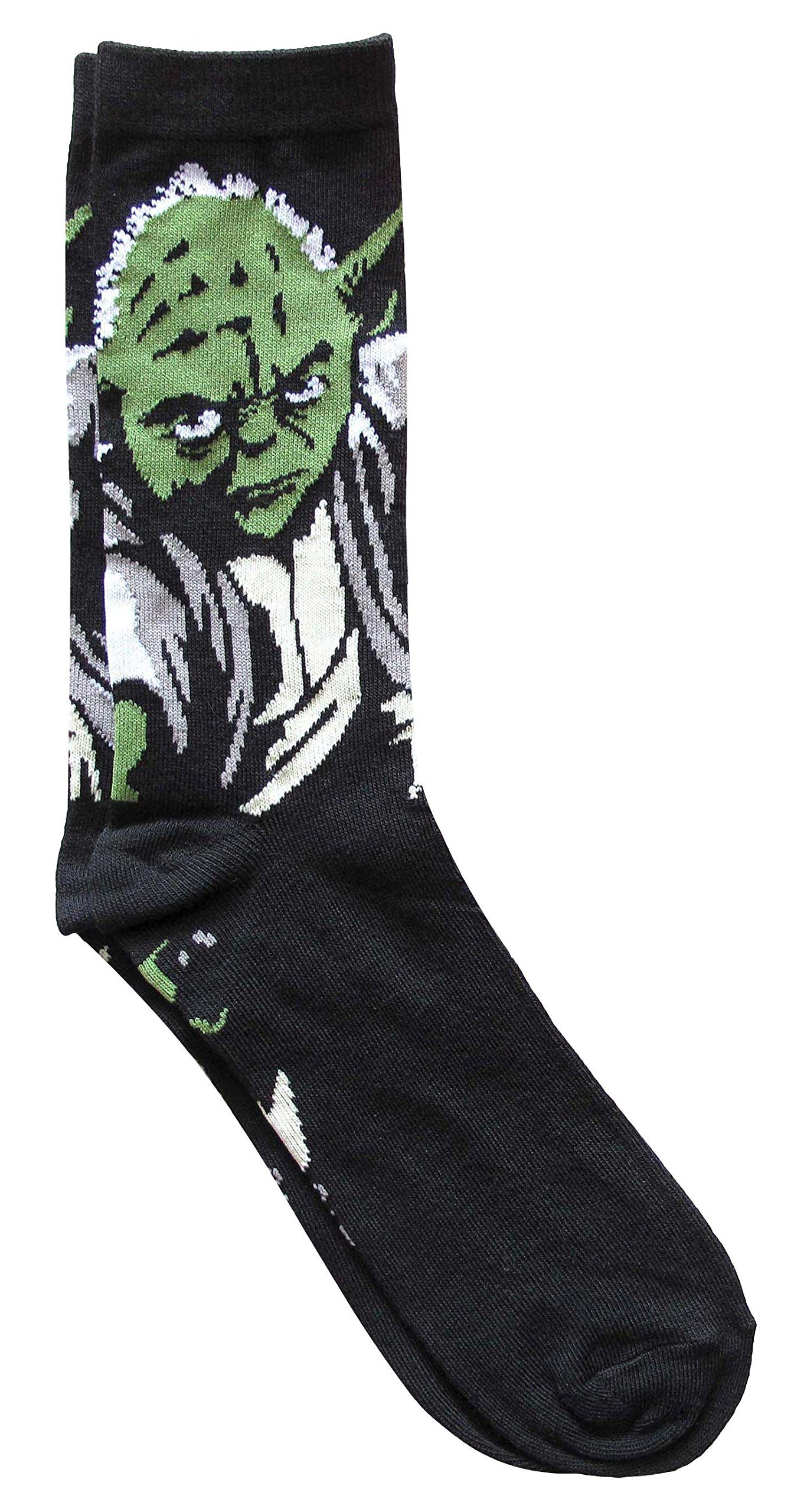 Star Wars Darth Vader and Yoda Men's Crew Socks 2-Pack (Sizes 6-12) - Official Licensed Novelty Socks for Fans, Gifts & Everyday Wear