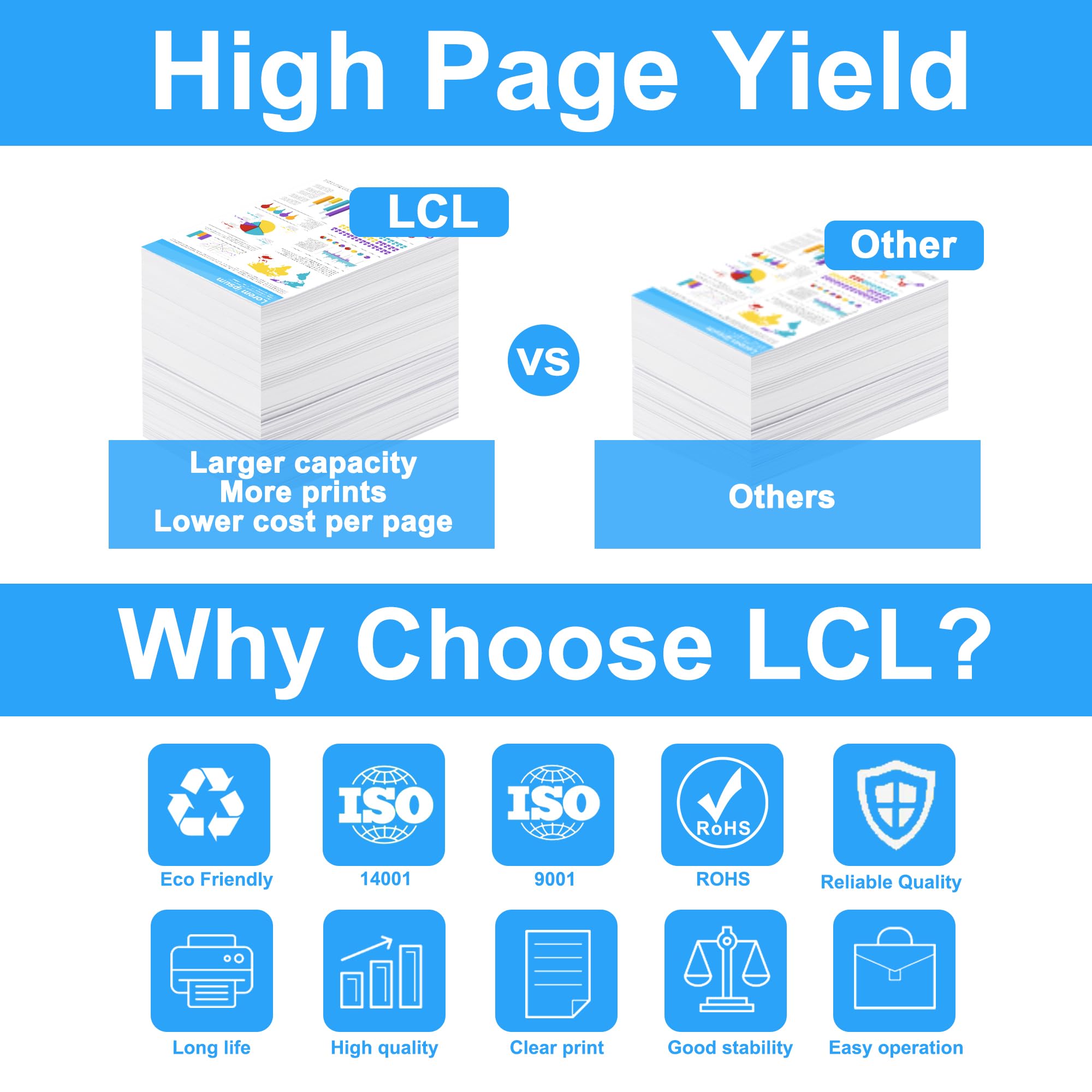 High-Quality LCL Remanufactured Toner Cartridge 4-Pack (BK/C/M/Y) - Compatible with HP 643A Q5950A Q5951A Q5952A Q5953A for HP Color LaserJet 4700 Series (4700n, 4700dn, 4700dtn, 4700PH+, 4710) - Perfect for Office Printing & High-Volume Documents