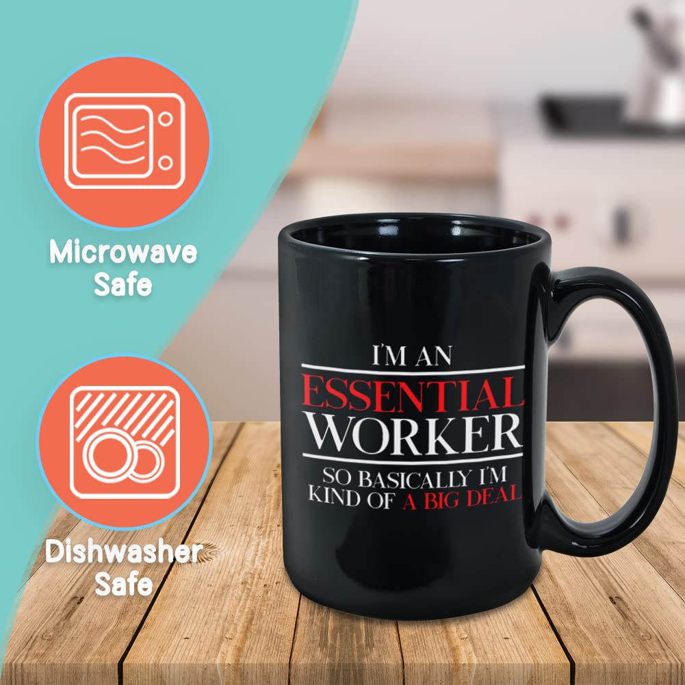 15 oz Black Bubble Hugs Appreciation Coffee Mug - Perfect Employee Gift, Teacher Appreciation Present, Retirement Gift for Boss or Principal - Ideal for Office Use, End of Year Celebrations & Daily Coffee Breaks