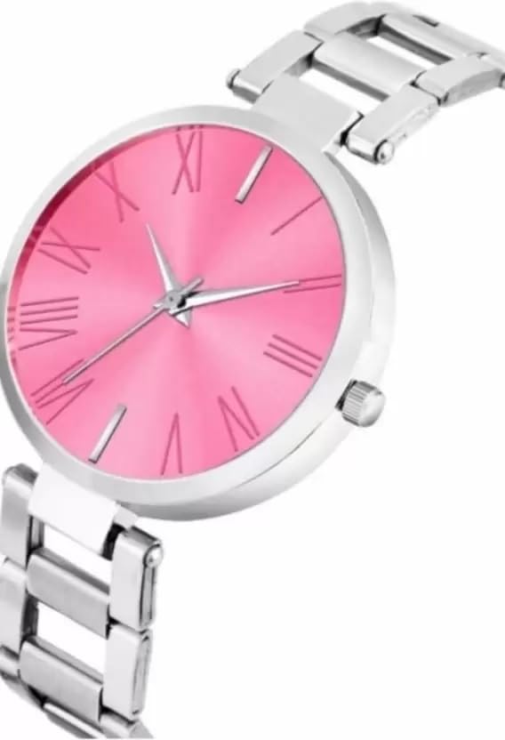 LAKSH Women's Stainless Steel Casual Watch (SR-460 AT-460) - Silver Fashion Watch for Everyday Wear, Office & Outdoor Activities