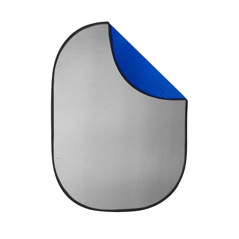 1.5x2m Foldable Double-Sided Photo Backdrop Board (Blue/Grey) - Perfect for Product Photography, YouTube Videos & Studio Backgrounds