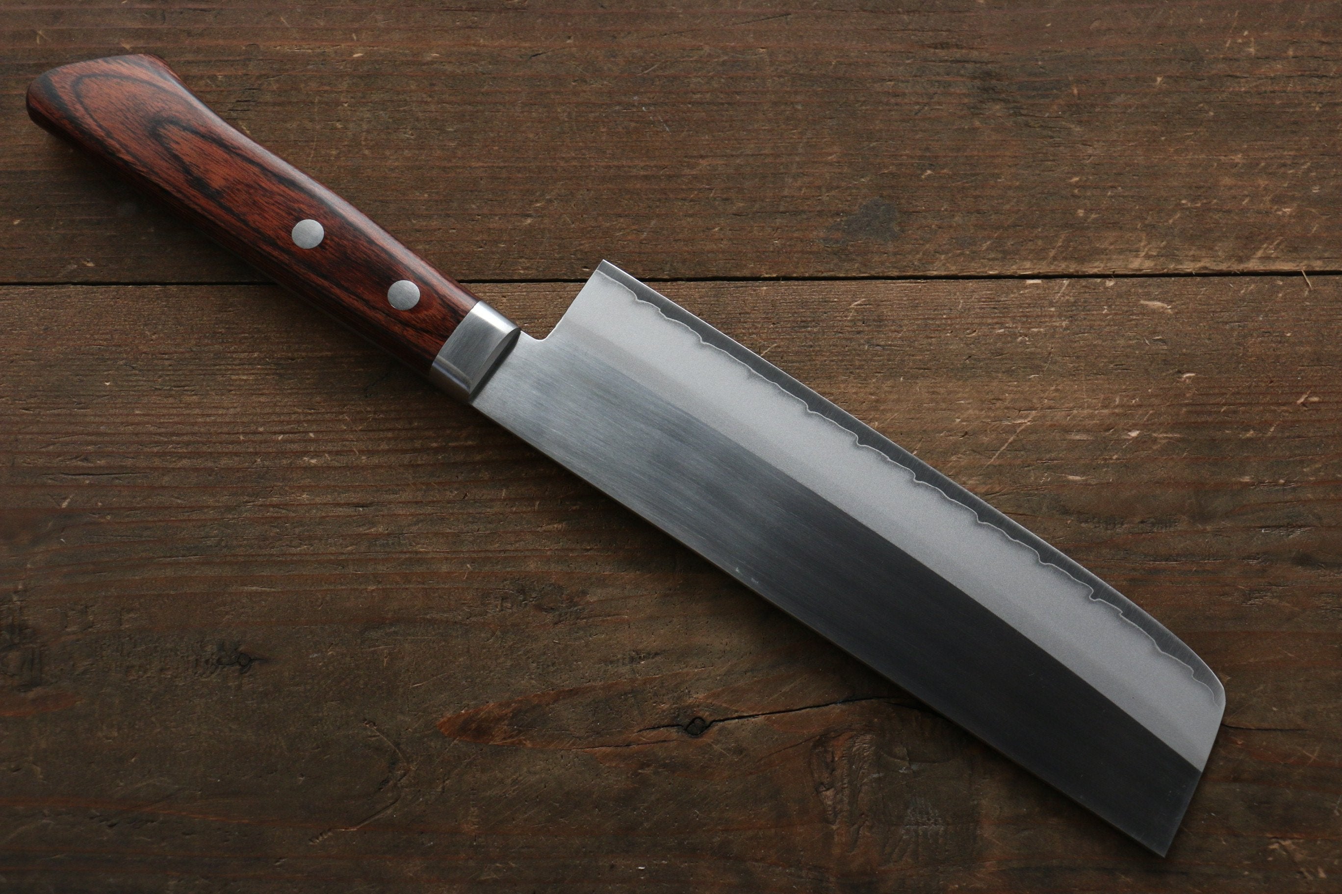Premium Kunihira VG1 Migaki Finished Usuba 165mm Japanese Kitchen Knife with Mahogany Handle - Professional Chef Knife for Sushi, Vegetables & Precision Cutting