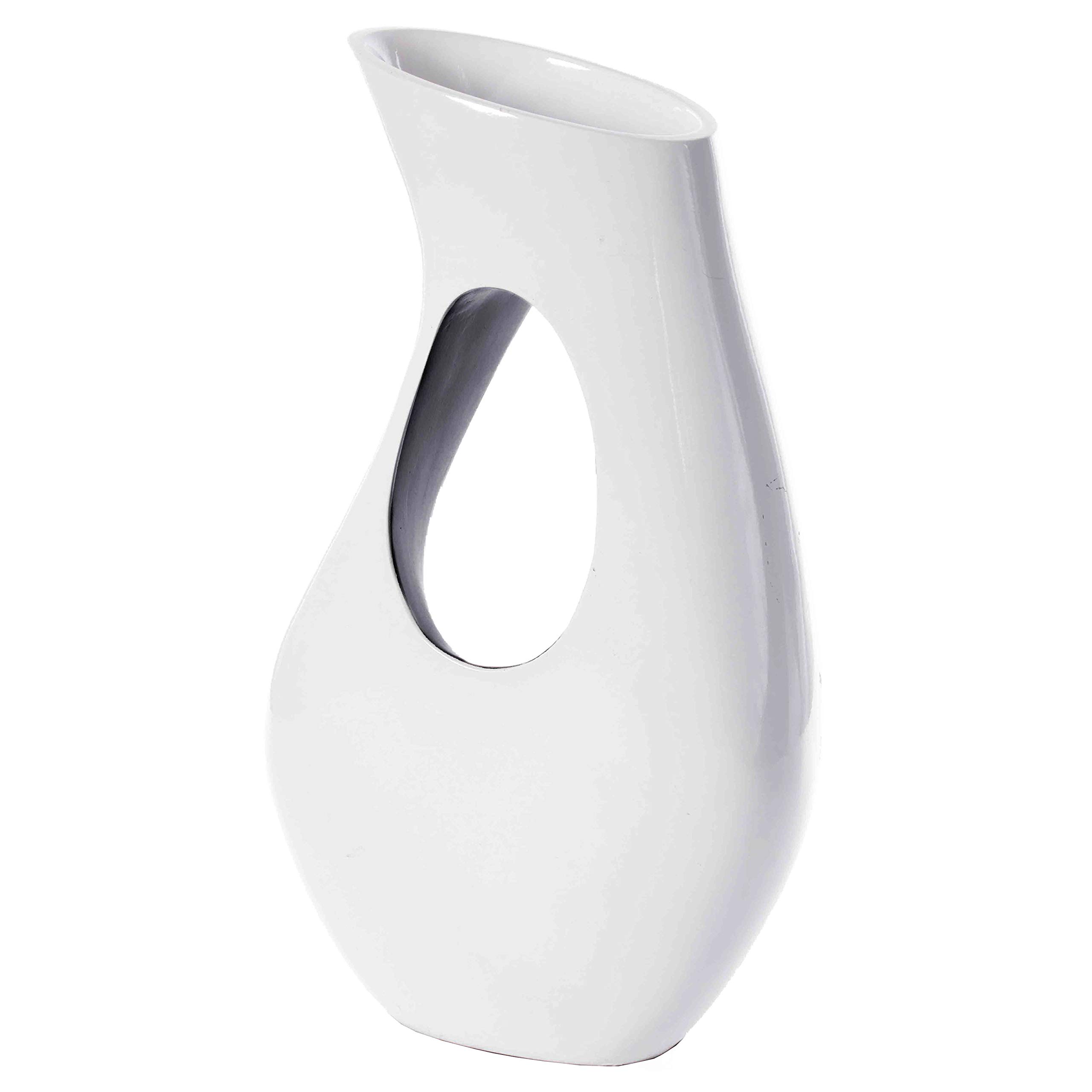Modern White Trumpet Floor Vase - 24