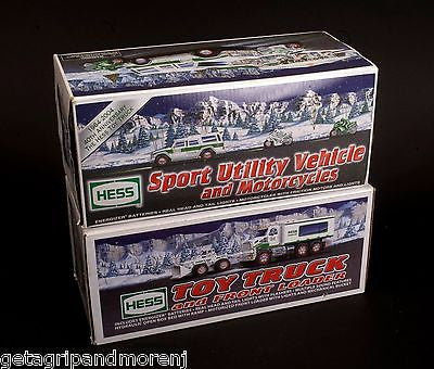 HESS 2008 Toy Truck and Front Loader with 2004 SUV & Motorcycles - Collectible Diecast Vehicles for Kids & Adults - Perfect for Playtime, Display, and Gift Giving