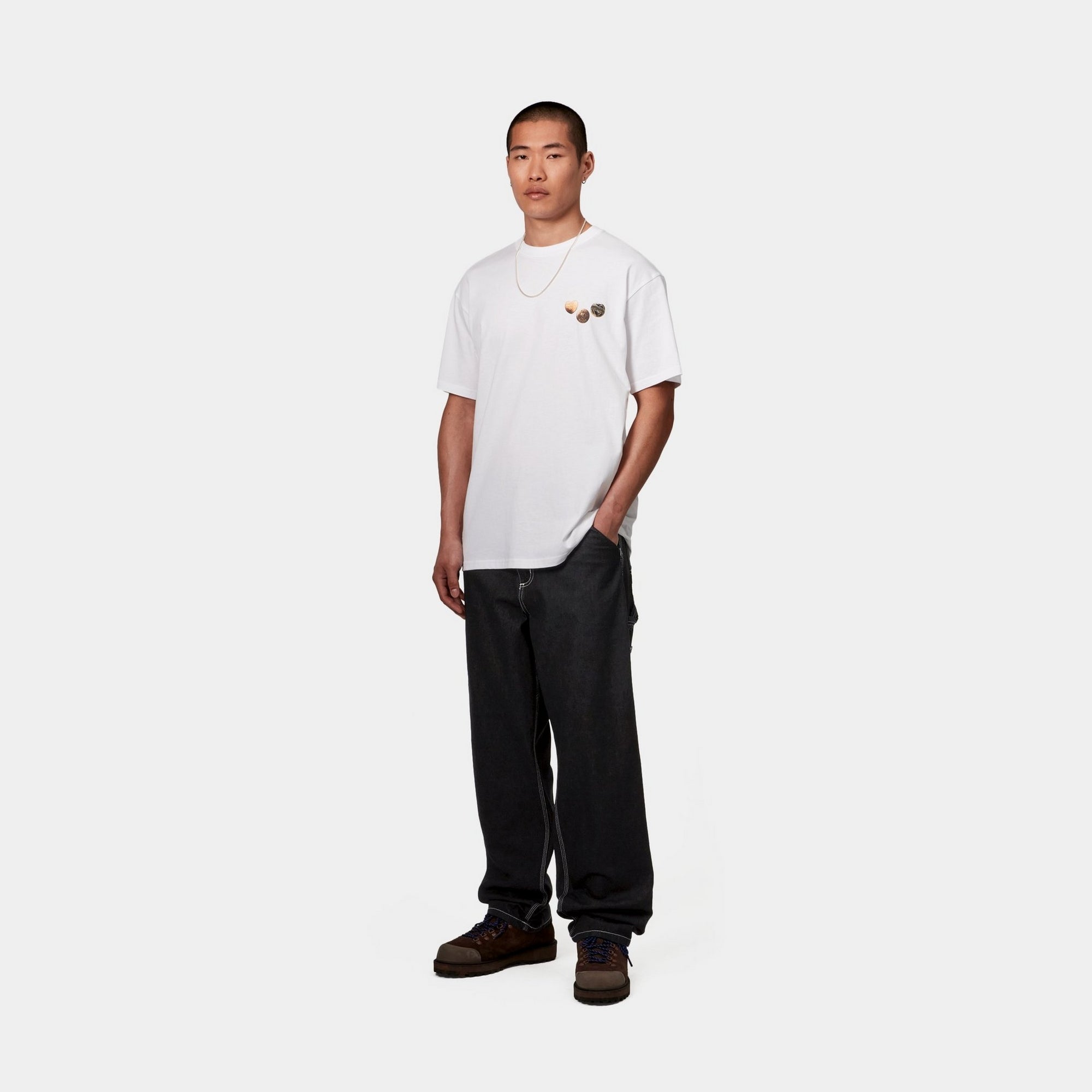 Single Knee Heart Label Pant - Norco Denim Jeans in Black (Rinsed Wash) | Trendy Streetwear for Casual Outfits & Urban Fashion