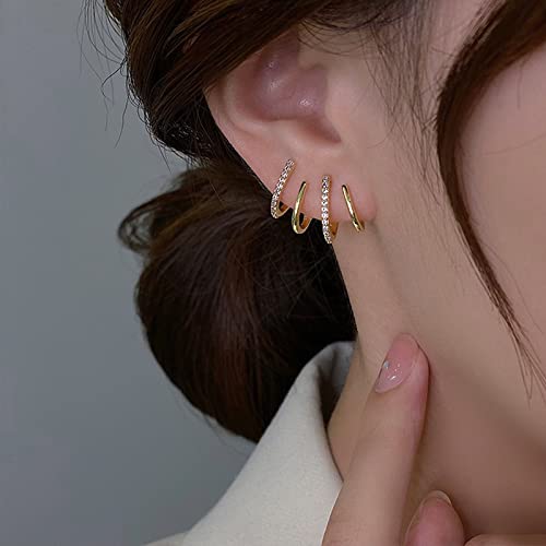 Stylish Claw Cuff Earrings for Women - Cubic Zirconia Needle Stud Earrings & Half Hoop Earrings | Perfect for Parties, Date Nights & Everyday Wear