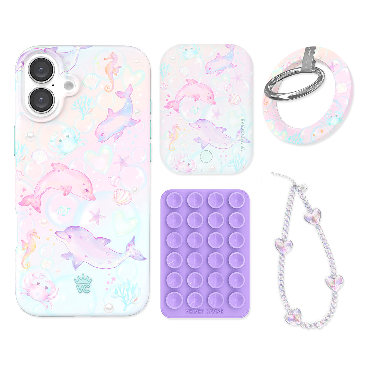 Aqua Angels iPhone Grip Bundle Set - Non-Slip Phone Holder for iPhone 12/13/14/15 Pro Max - Perfect for Gym, Running, Travel & Outdoor Activities