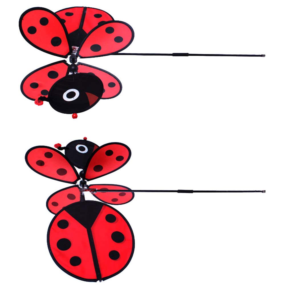 DOITOOL 2PCS Kids Wind Spinner Toys - Colorful Garden Pinwheels & Windmill Decor for Outdoor Camping, Patio, Yard - Fun Airplane-Themed Spinning Stake for Children's Play & Garden Decoration | Perfect for Backyard Parties, Summer Camp Activities & Outdoor Decor