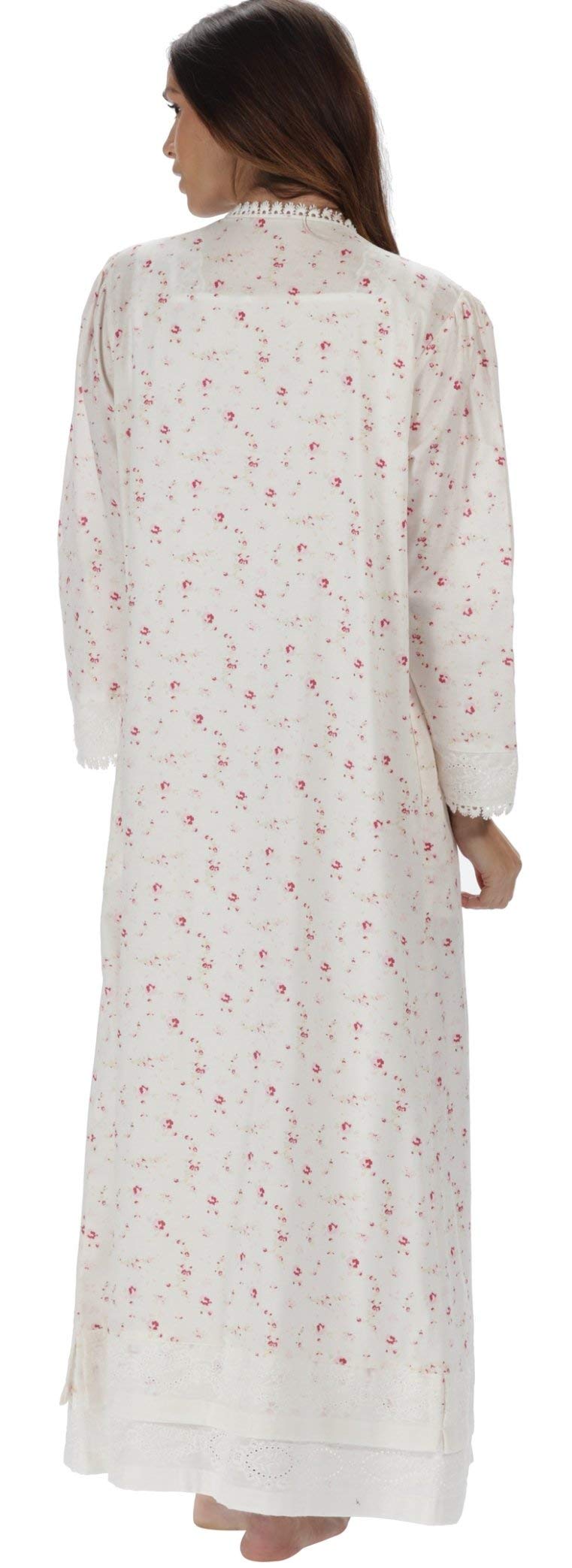 Women's 100% Cotton Robe - Soft & Comfortable House Coat with Pockets | Rosalind Collection | Perfect for Spa, Lounging & Mornings