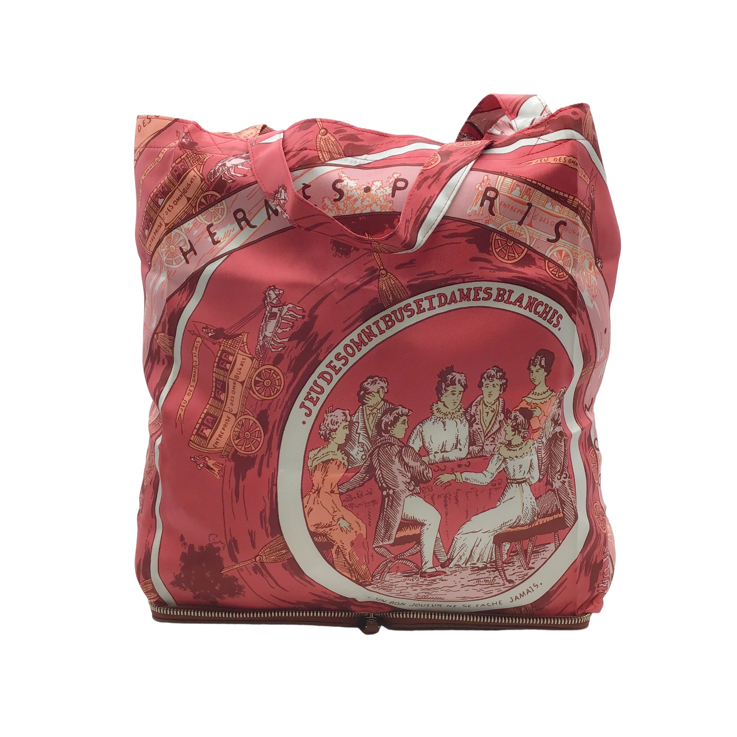 Hermes Pink & Red Silky Pop Folding Tote Bag - Luxury Designer Handbag for Women, Perfect for Travel, Shopping & Everyday Use