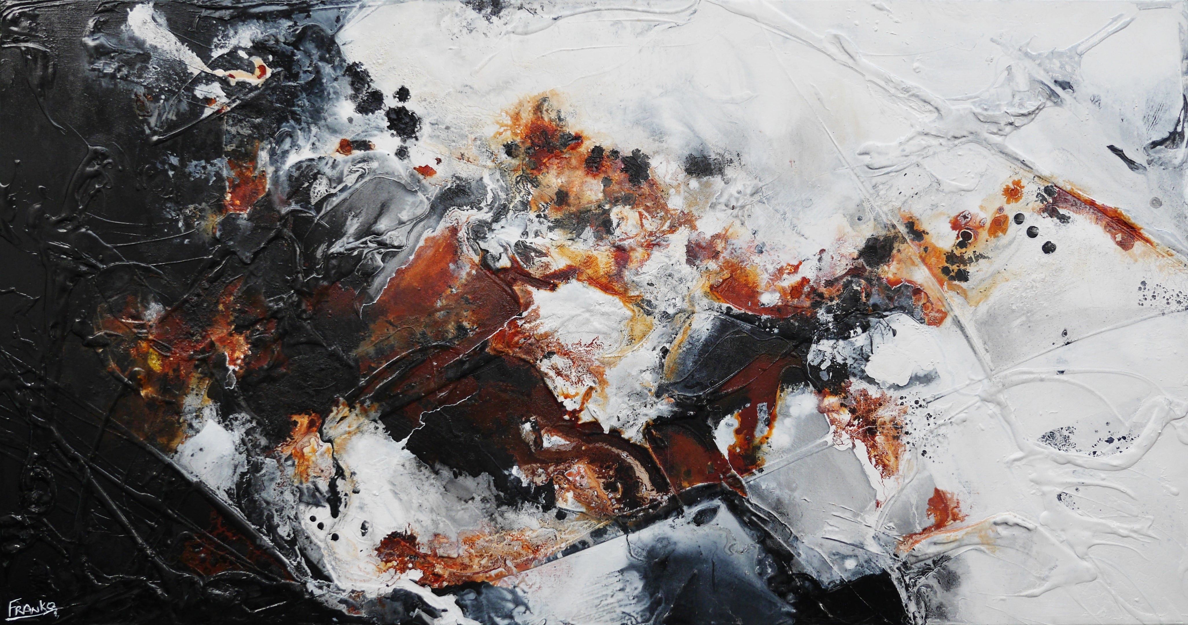 Roxide 190cm x 100cm Textured Abstract Canvas Wall Art - Modern Large Painting for Living Room, Bedroom & Office Decor