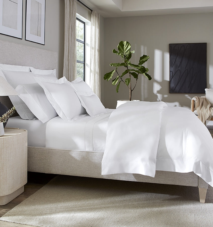 Premium SFERRA Giza 45 100% Egyptian Cotton Percale Pillowcases - Luxury Bedding for Hotels & Upscale Homes - Soft & Breathable for All-Season Comfort