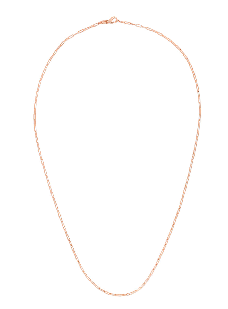 14K Gold 1.5mm Paperclip Chain Necklace - Dainty Minimalist Gold Paper Clip Link Chain for Women - Perfect for Layering, Everyday Wear & Gift Giving