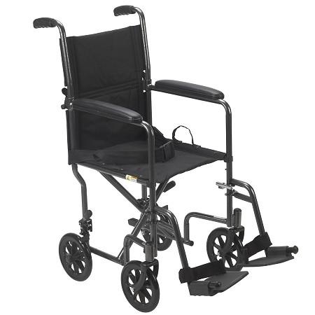 Lightweight Steel Transport Wheelchair - Foldable & Portable Mobility Aid for Seniors & Patients - Perfect for Travel, Hospitals, and Home Use