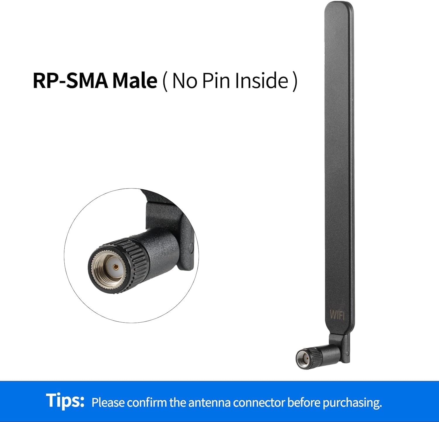 High Gain Long Range Dual Band WiFi Antenna 2.4GHz 5GHz 5.8GHz MIMO Replacement for Furrion Vision S/AMTIFO/DoHonest/AUTO-VOX RV Backup Camera & Reolink Security Camera (2 Pack) - Perfect for Enhanced Wireless Signal in Vehicles, Trailers, and Home Surveillance Systems