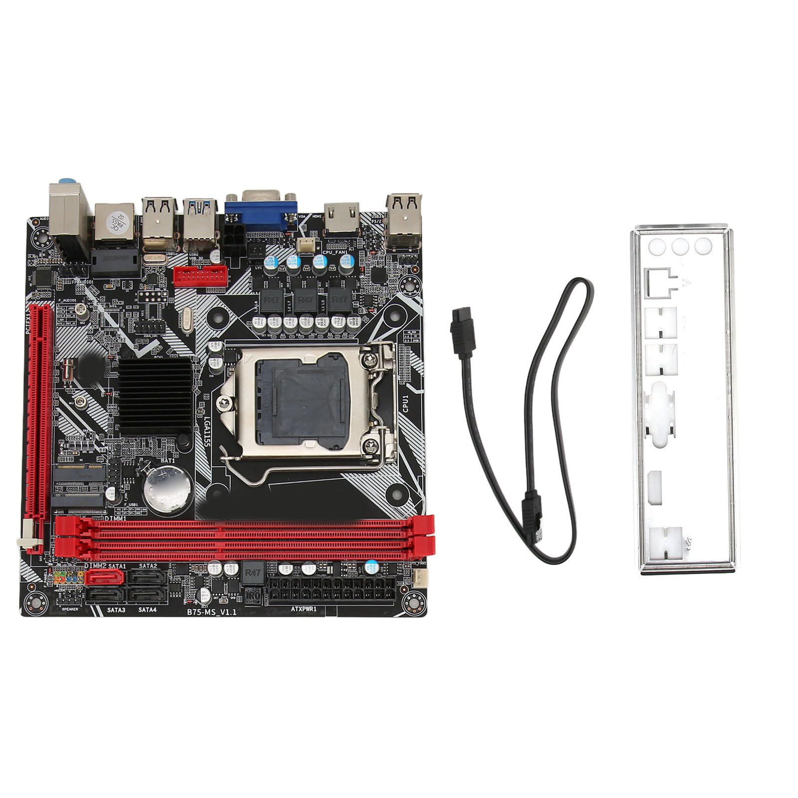 GOWENIC LGA 1155 Desktop Motherboard - DDR3 RAM Support, Dual M.2 Slots (WiFi & NVMe), VGA & HDMI Outputs - Ideal for Gaming PCs, Home Office & DIY Computer Builds