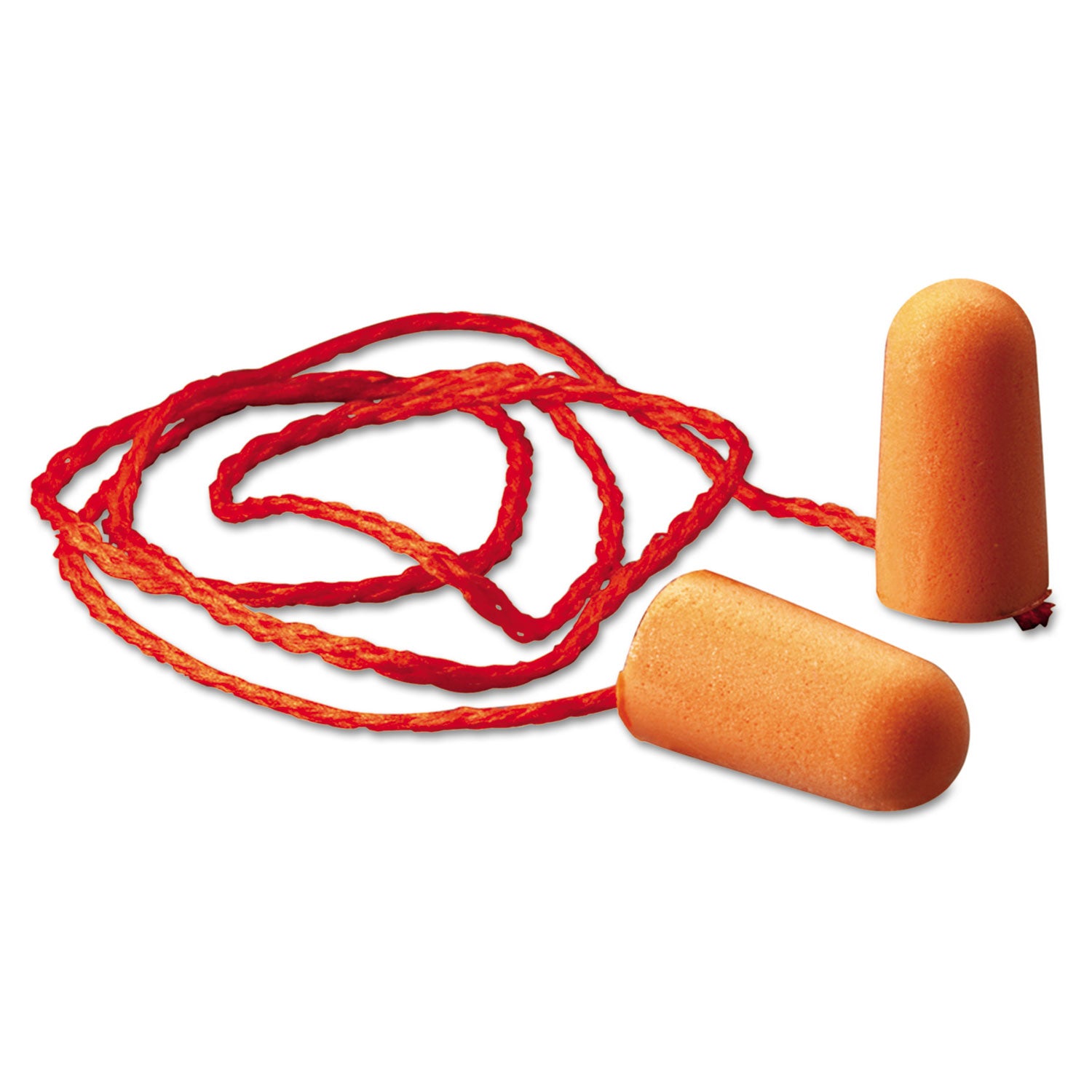 3M™ Disposable Foam Earplugs with Cord - 29 NRR Noise Reduction, Orange (100 Pairs) - Perfect for Construction, Shooting, Concerts & Travel