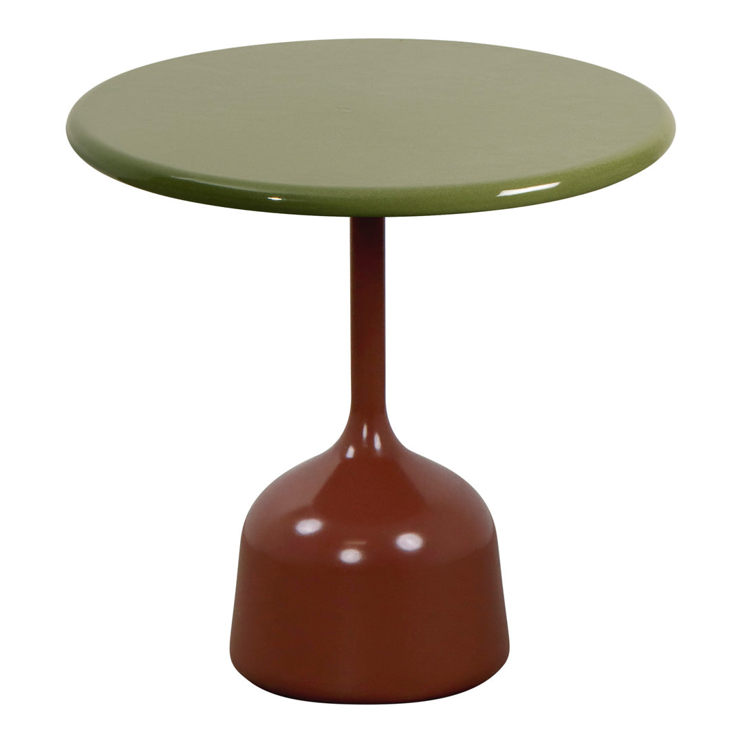 Round Coffee Table with Glaze Finish - Small Modern Side Table for Living Room, Bedroom, or Office - Perfect for Coffee, Books, and Decor