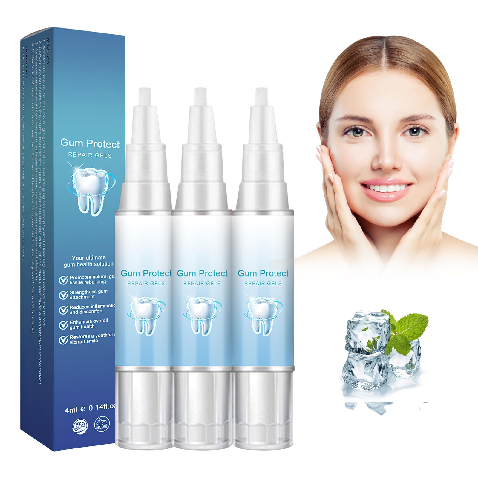 Neslemy™ Gum Shield Therapy Gel for Teeth Whitening & Gum Care - Pack of 3 | Instant Relief for Sensitive Gums, Oral Health Treatment | Perfect for Daily Dental Care & Teeth Whitening Routine