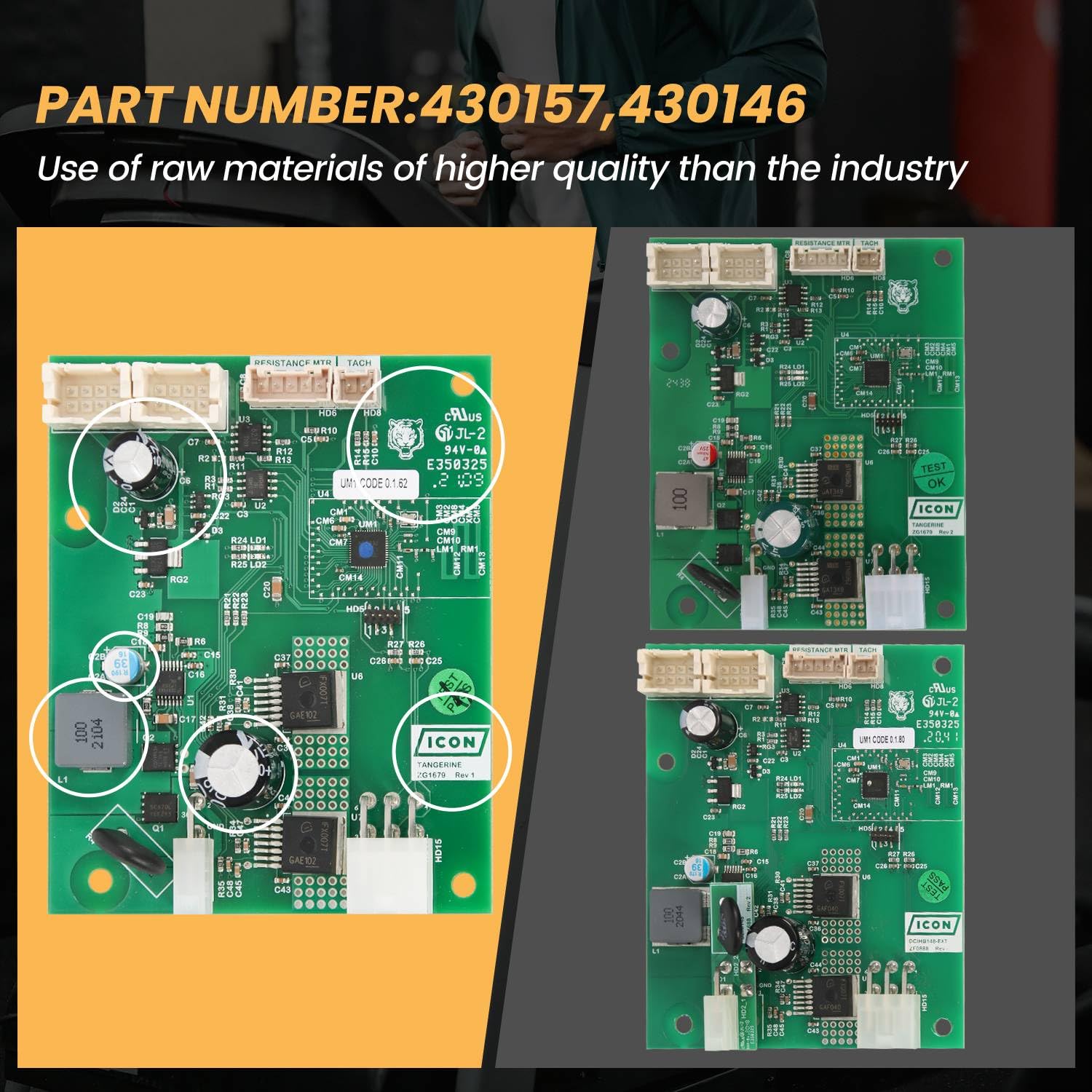 430157 Motor Control Board Controller Compatible with NordicTrack S22I & S15I Stationary Bikes - Replacement Part for Indoor Cycling Exercise Equipment