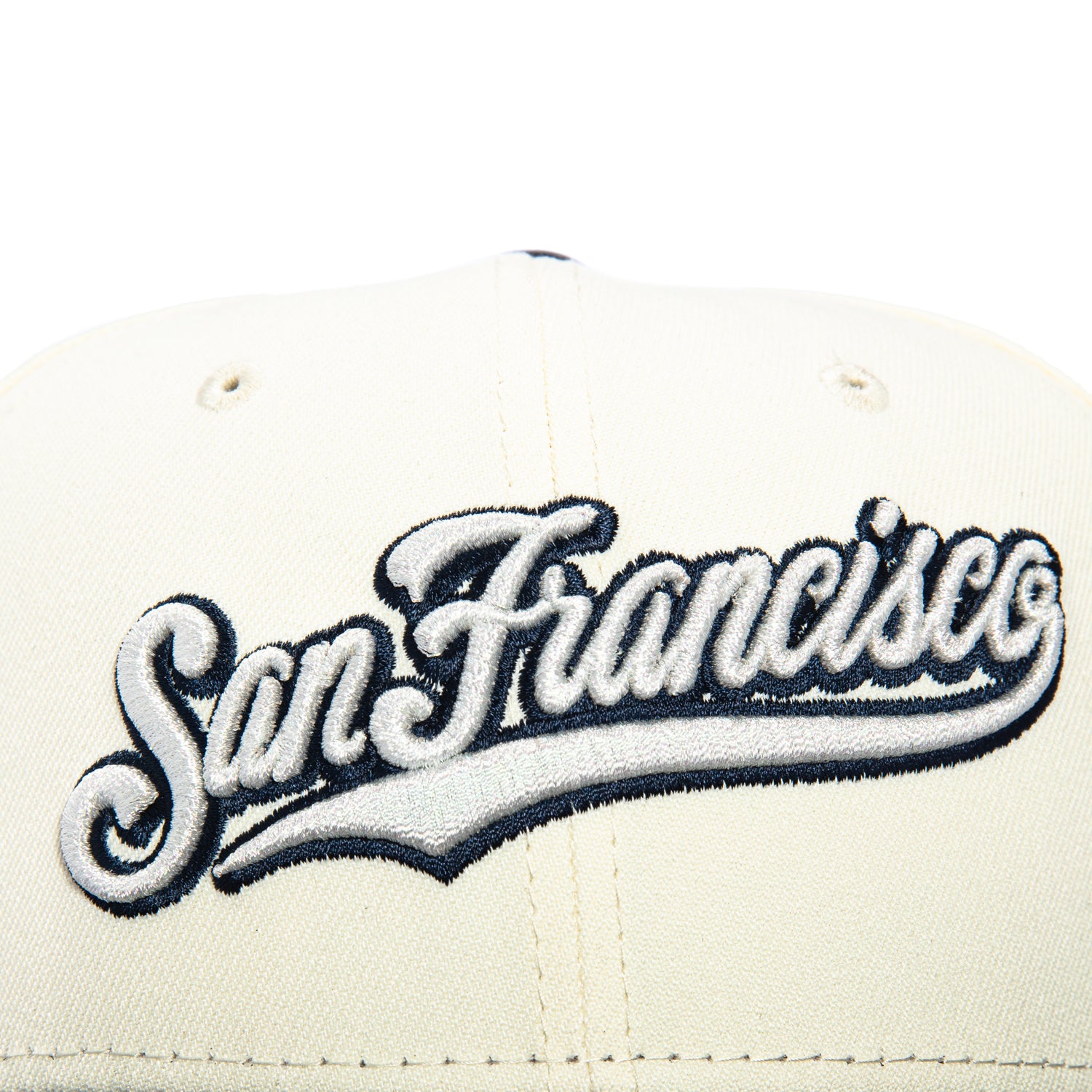 New Era 59Fifty San Francisco Giants 2007 All-Star Game Patch Script Baseball Cap - White & Black Barbershop Style Hat for Men's Fashion & Sports Fans