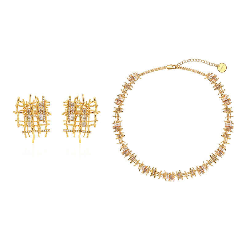 Elegant Braided Woven Dainty Choker Necklace Set for Women | Trendy Boho Jewelry Gift | Perfect for Parties, Weddings & Everyday Wear (Style A0946)
