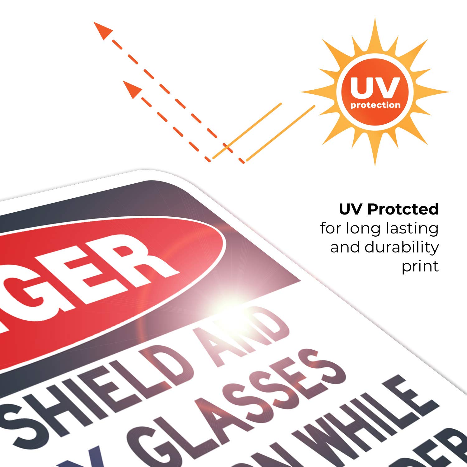 Danger Grinder Safety Sign - 10x7 Inches, 4 Mil Vinyl Decal Sticker, Weatherproof & UV Resistant, Made in USA - Perfect for Workshop, Construction Site & Industrial Safety Warning