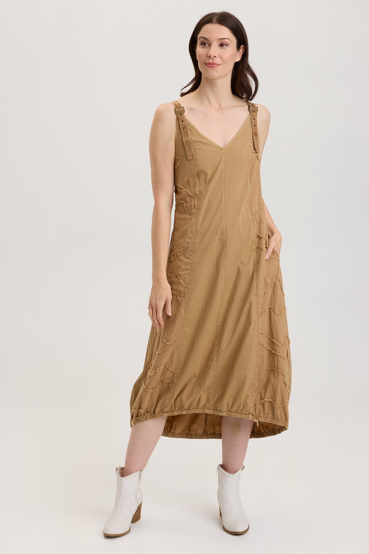 Kezia Women's Elegant Bubble Hem Dress - Flowy Short Sleeve Party Cocktail Dress for Summer Weddings & Date Nights