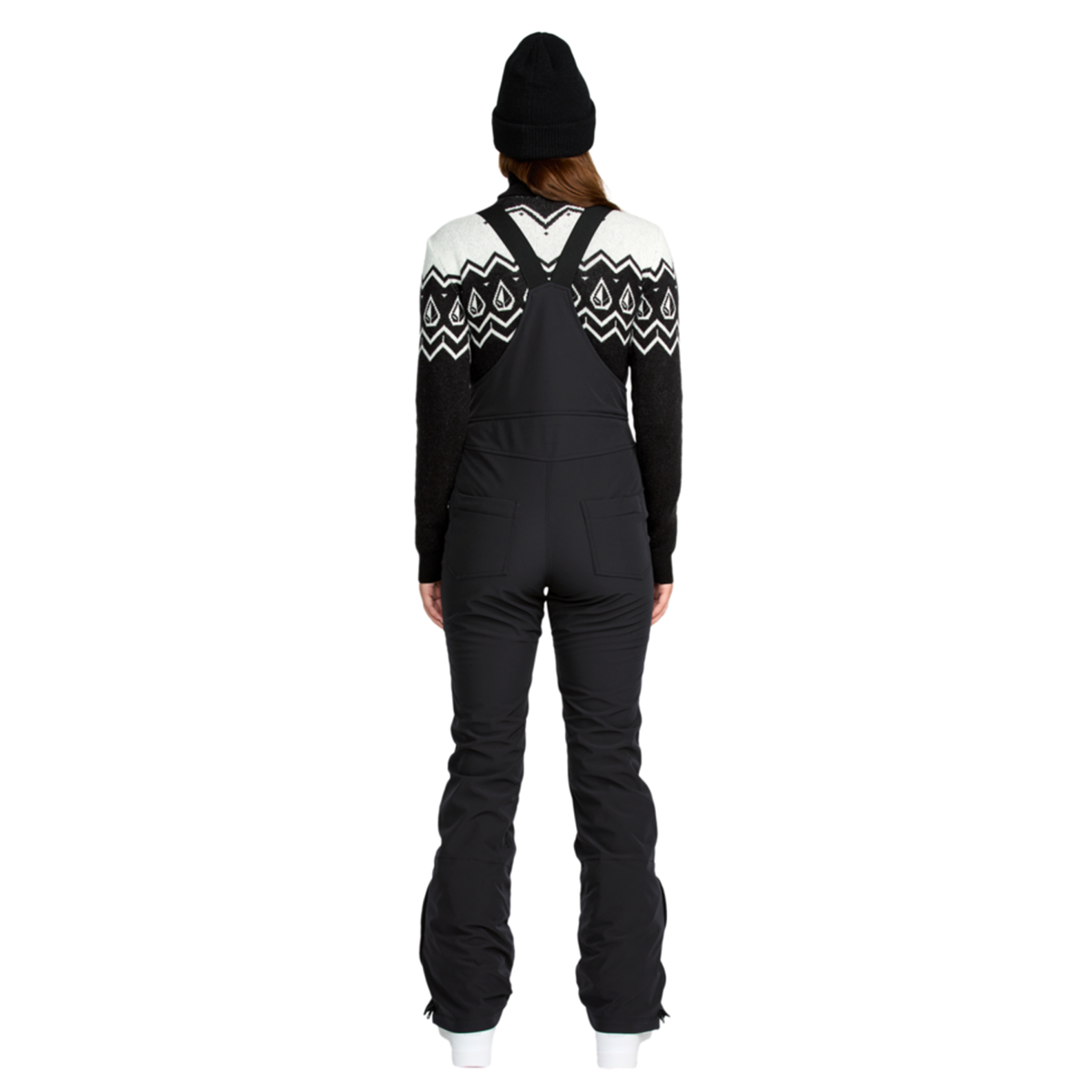 Volcom Women's Battle Stretch Bib Snow Pants 2026 - Black - Waterproof Insulated Ski Bibs for Women | Perfect for Snowboarding, Skiing & Winter Sports