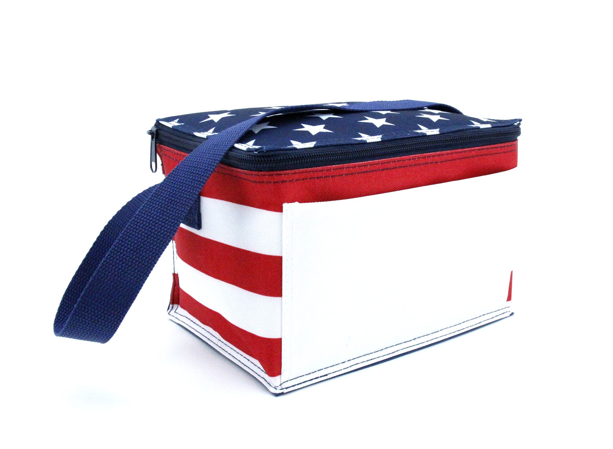 Patriotic Insulated Lunch Cooler Bag - 6 Can Capacity for Beverages & Picnics | Perfect for Work, School, Outdoor Activities & Beach Trips