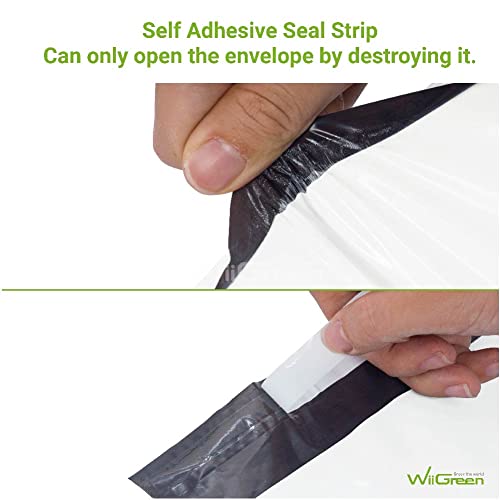 500 PCS 7.5x10.5 inch White Poly Mailers - Self Adhesive Waterproof Shipping Envelopes, Tear-Proof Mailing Bags for Ecommerce, Office & Postal Packaging - Ideal for Online Stores, Gift Wrapping & Business Shipping