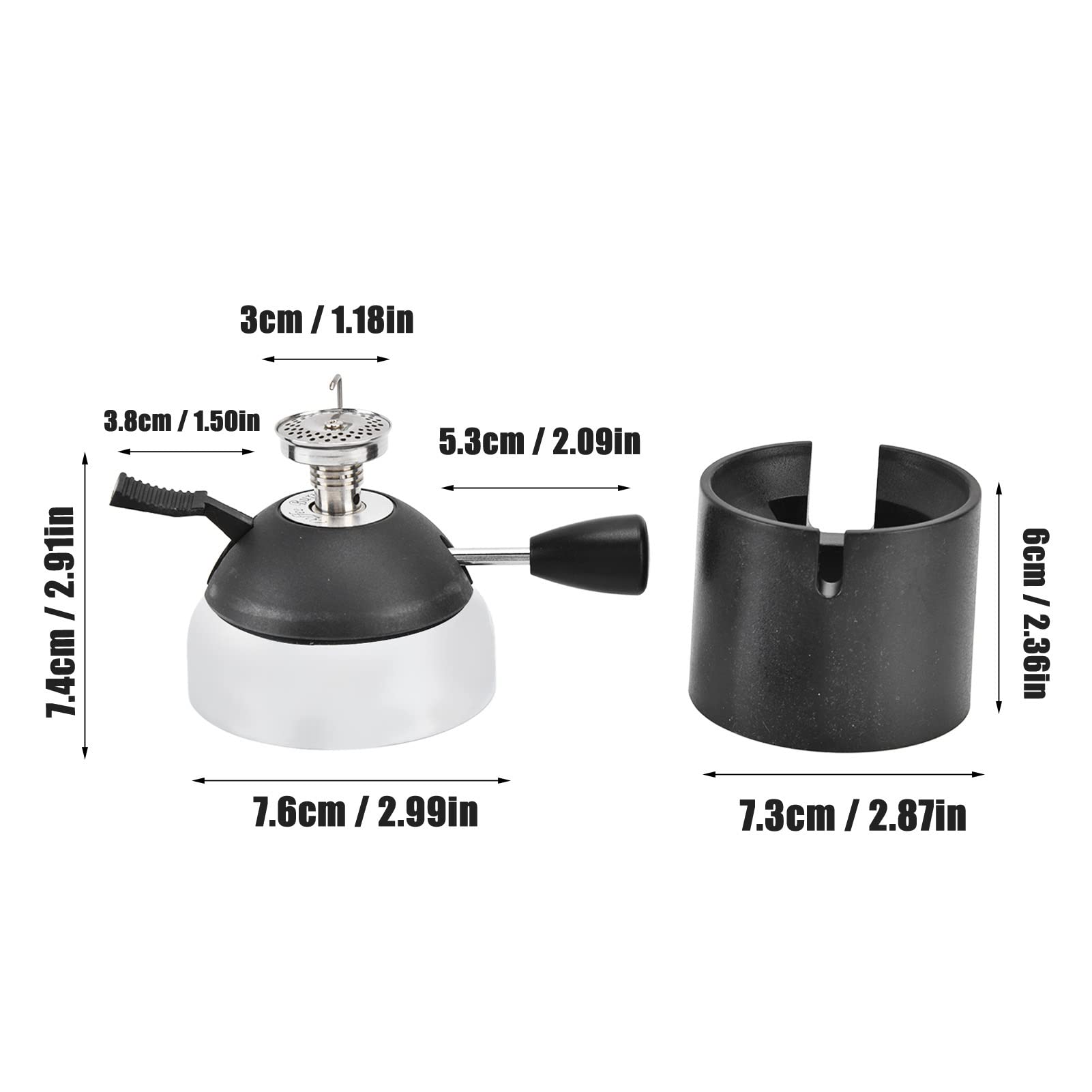 Portable Butane Tabletop Siphon Coffee Maker - Adjustable Flame Stainless Steel Mini Syphon Brewer for Camping, Travel & Outdoor Picnics - Perfect for Coffee Lovers On-The-Go