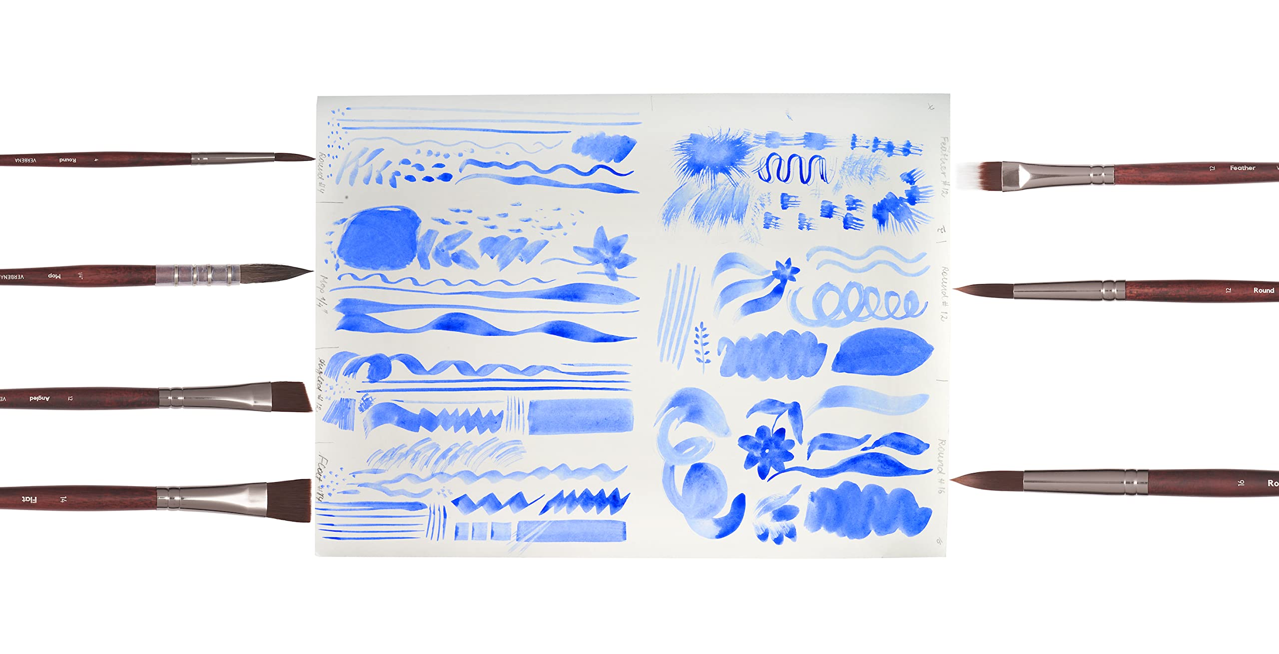 17-Piece Professional Synthetic Paint Brush Set for Acrylics, Watercolor & Gouache - ZenART Verbena Artist Brush Collection with Great Flow Control & Snap - Perfect for Beginners, Professionals & Studio Painting