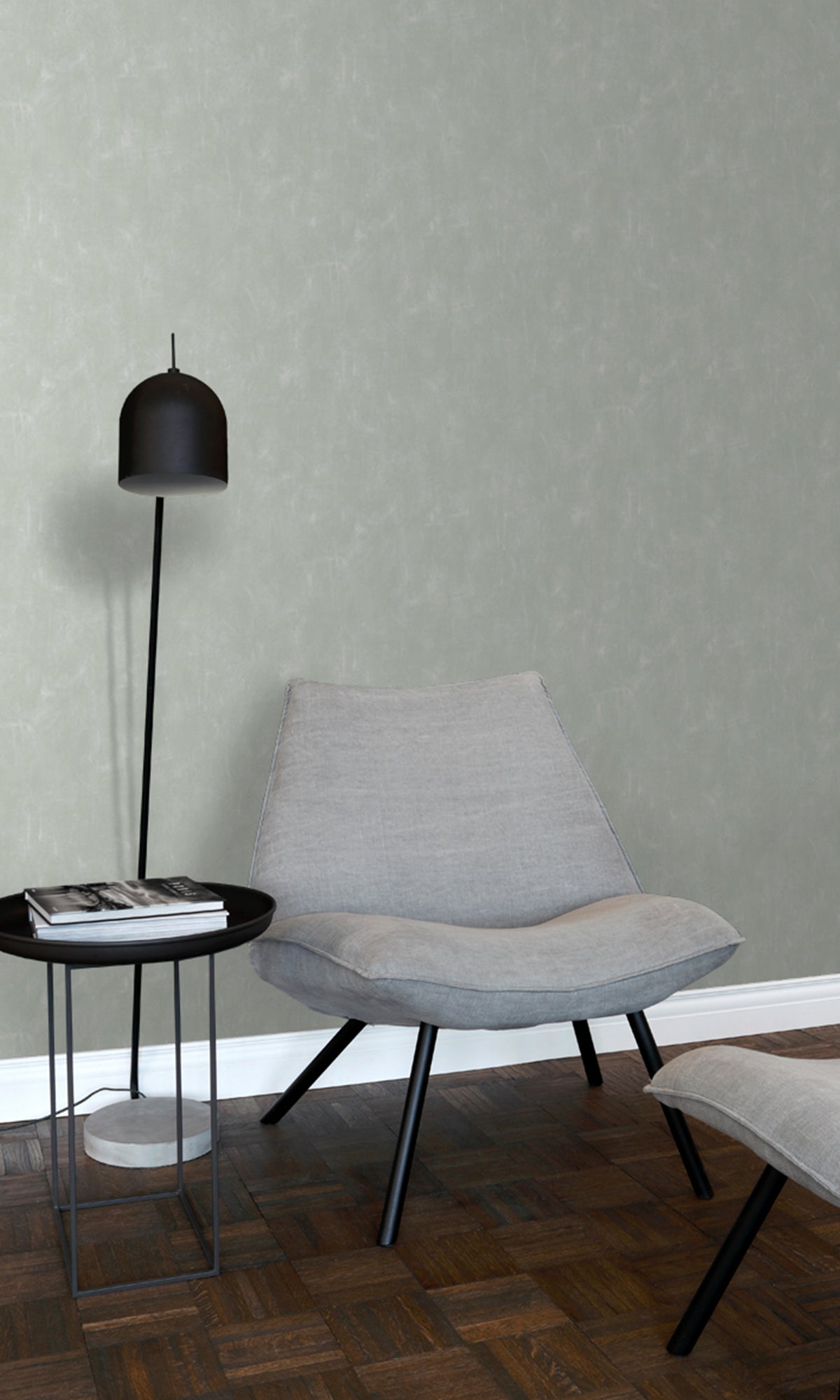 Celadon Green Plain Painterly Effect Wallpaper R9413 - Elegant Home Decor for Living Room, Bedroom & Office