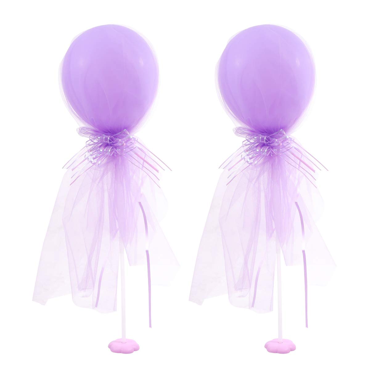 2Pcs Elegant Christmas Table Centerpieces with Tutu Balloons - Perfect for Holiday Dining Room Decor, Wedding Decorations, and Party Decorative Balloon Bowknots | Ideal for Festive Dinner Tables, Bridal Showers & Seasonal Celebrations
