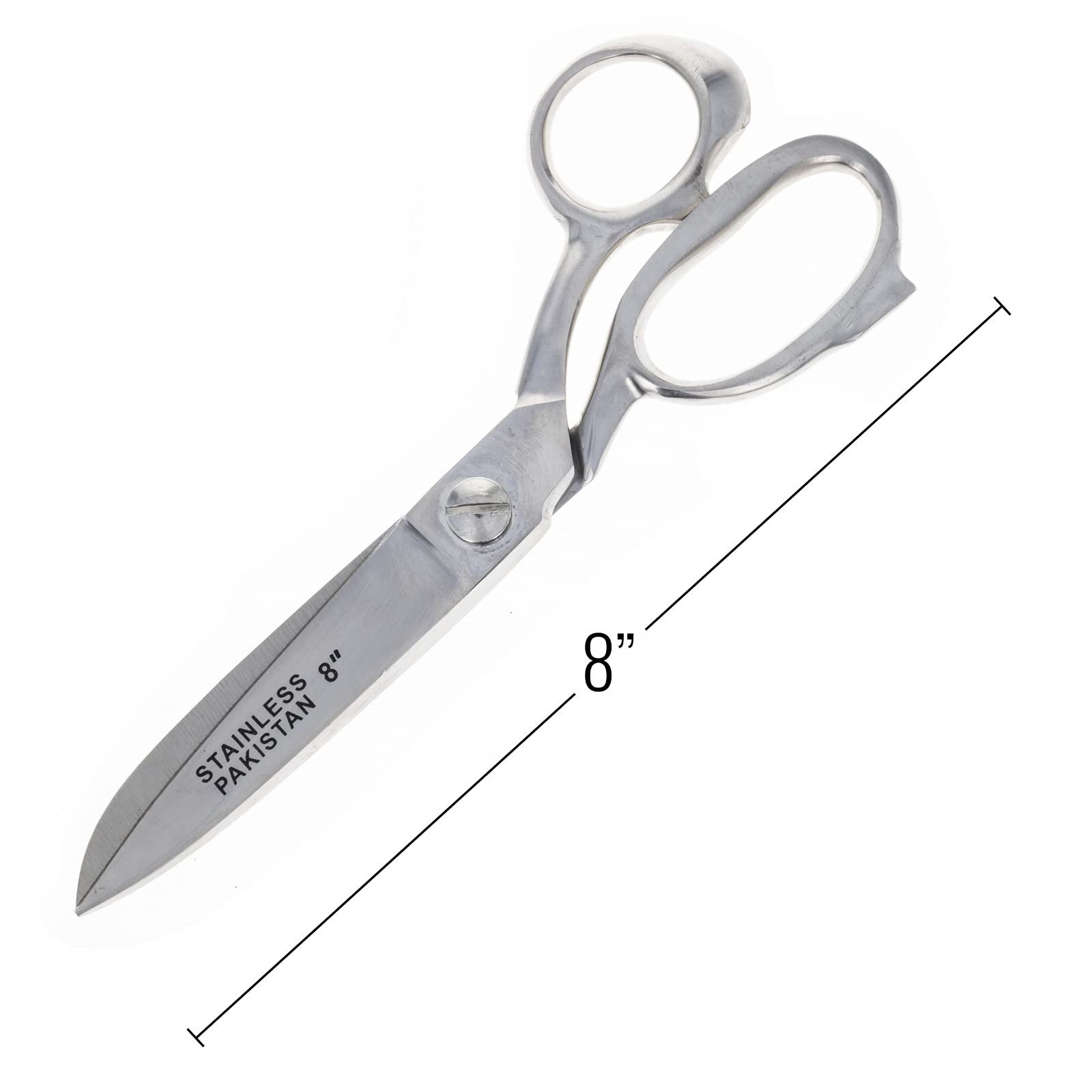 Premium 8 Inch Stainless Steel Heavy Duty Fabric Scissors - Professional Sewing & Crafting Shears for Quilting, Dressmaking, and DIY Projects