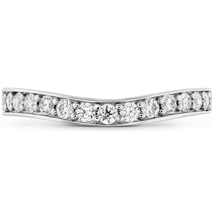 Hearts On Fire Hexagonal Curved Diamond Wedding Band Ring - Perfect for Engagement, Anniversary & Bridal Jewelry Gifts