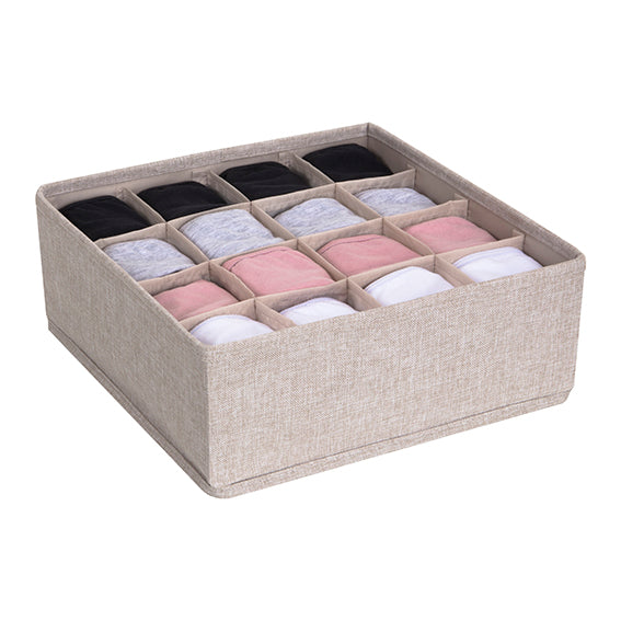 16 Compartment Drawer Organizer - Expandable Storage for Kitchen, Office & Bathroom - Perfect for Utensils, Makeup & Small Items