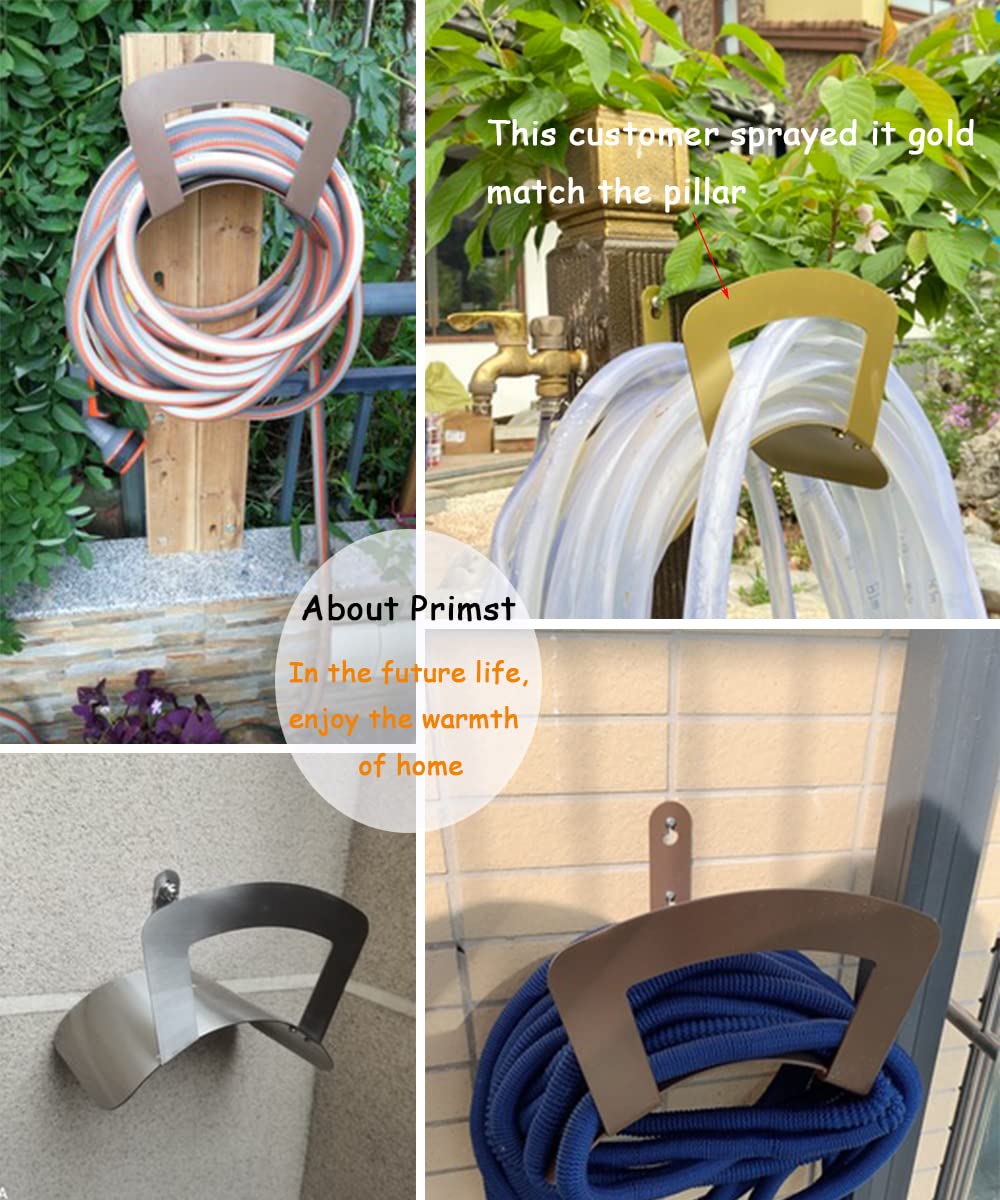 Heavy Duty Metal Garden Hose Holder Wall Mount - Durable Outdoor Water Hose Storage Bracket for Yard, Garage & Garden Organization | Perfect for Lawn Care, Car Washing & Outdoor Cleaning