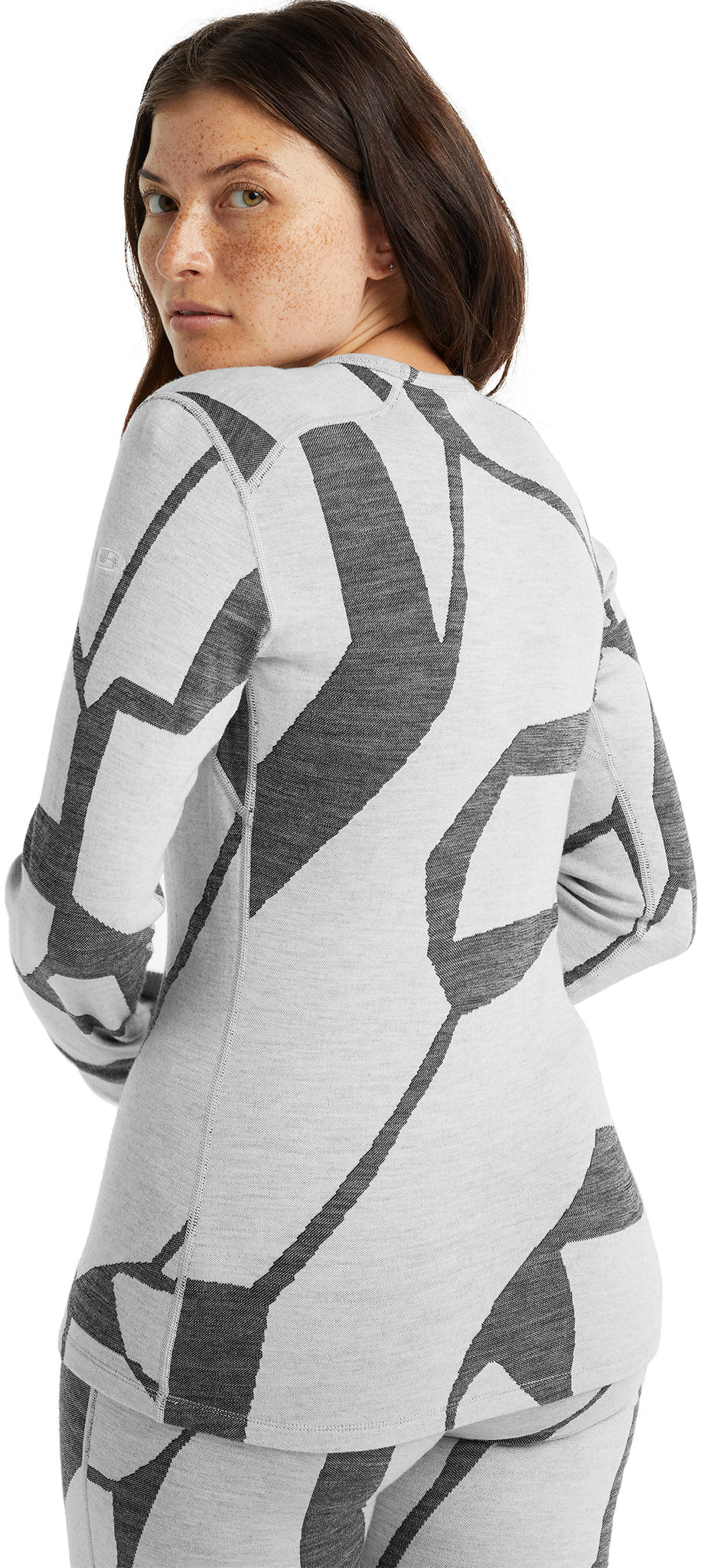 250 Vertex Fractured Landscapes Women's Long Sleeve Crewneck Base Layer - Thermal Underwear for Hiking, Skiing & Outdoor Activities