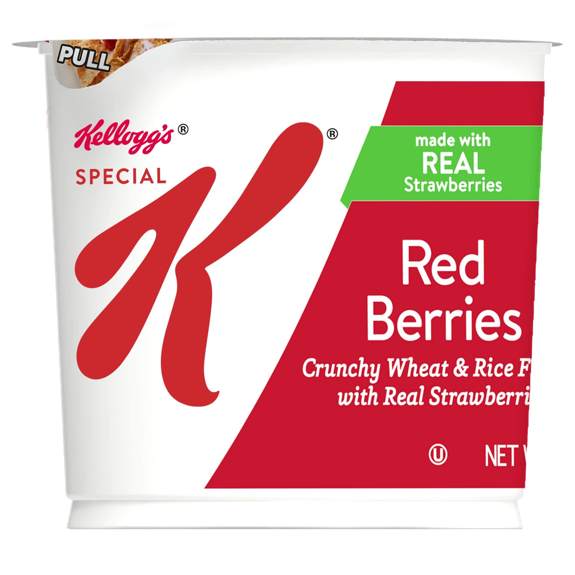 Kellogg's Special K Breakfast Cereal Cups with Real Strawberries & Red Berries - 30oz Case (12 Cups) | 11 Vitamins & Minerals | Perfect for Quick Breakfast, Office Snacks & Healthy On-the-Go Meals