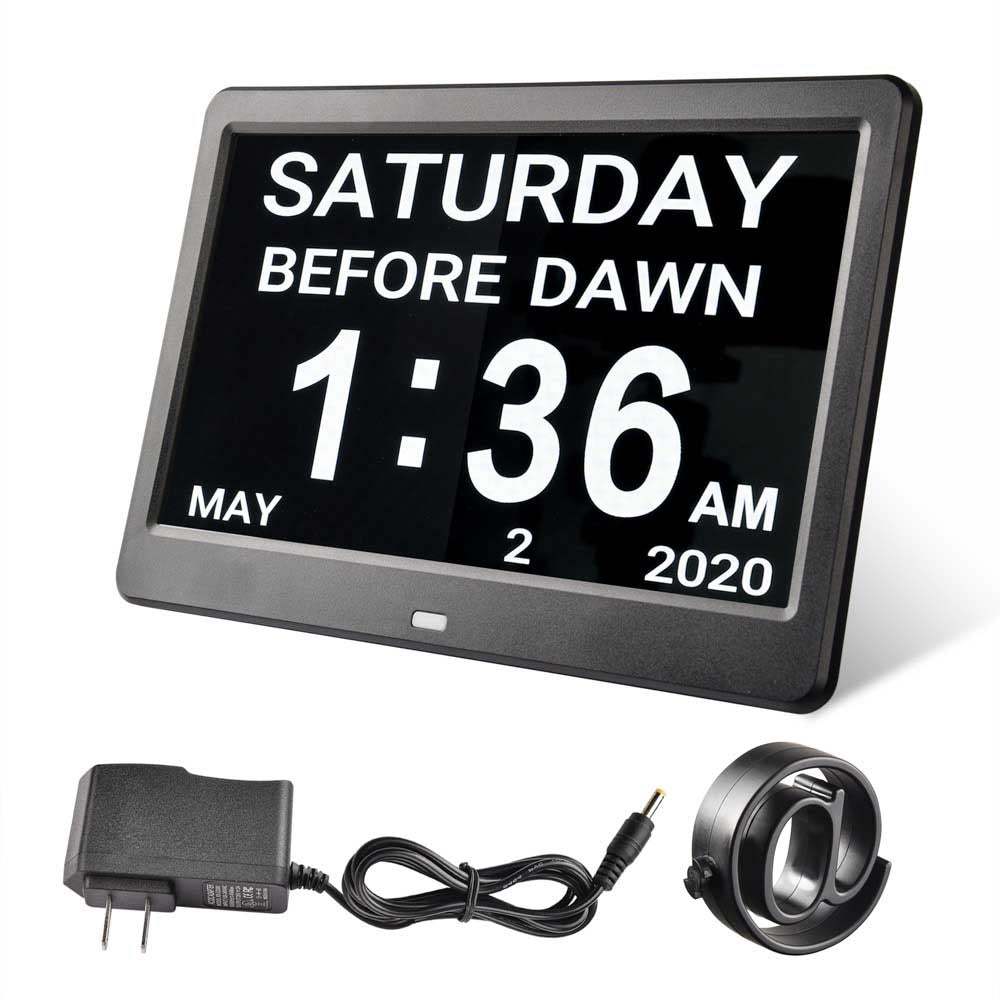 TheLAShop Large Digital Alarm Clock with Temperature Display - Easy-to-Read 10