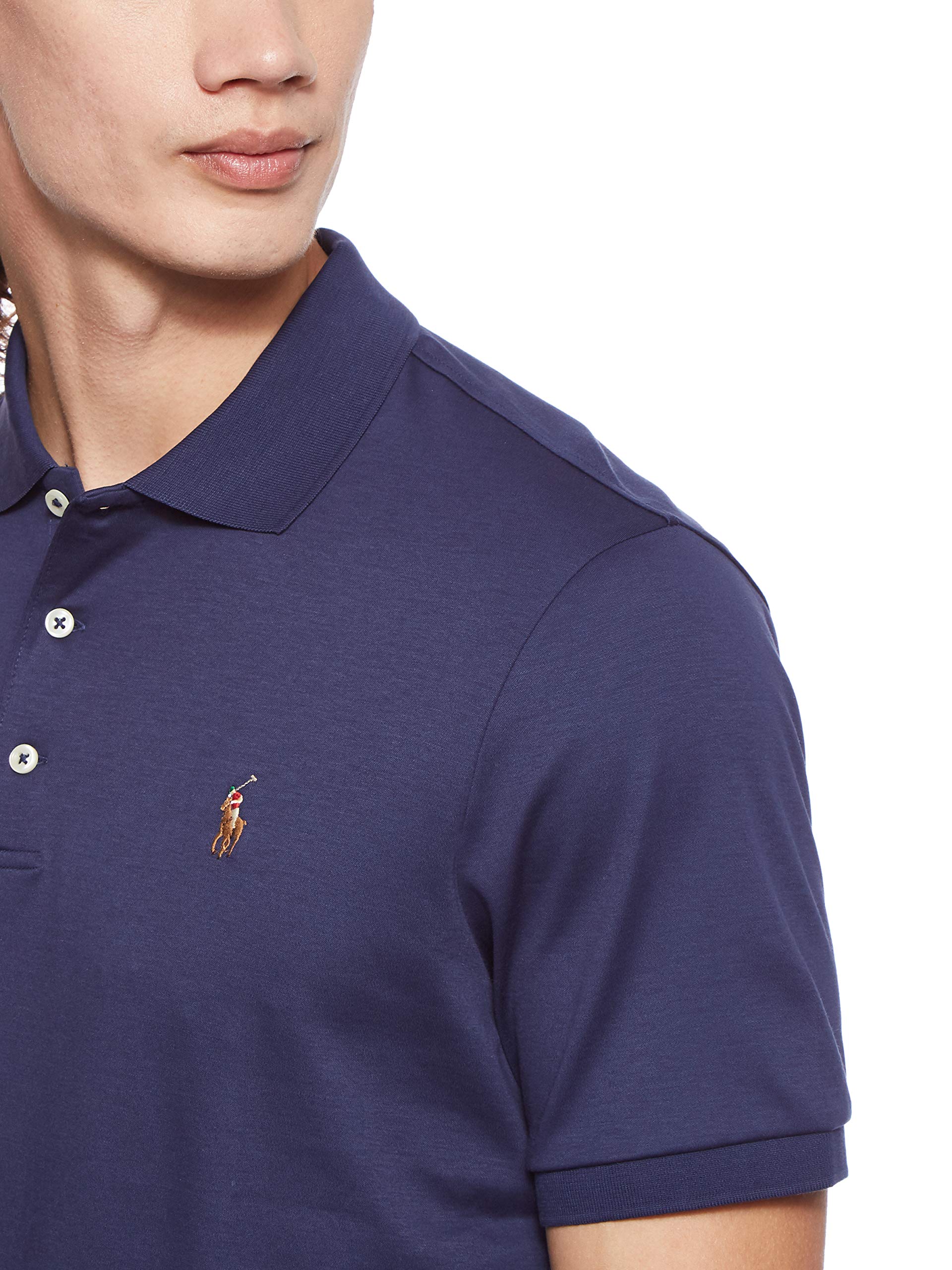 Ralph Lauren Classic Fit Soft Cotton Polo Shirt for Men - French Navy Medium | Casual & Business Wear, Golf & Outdoor Activities